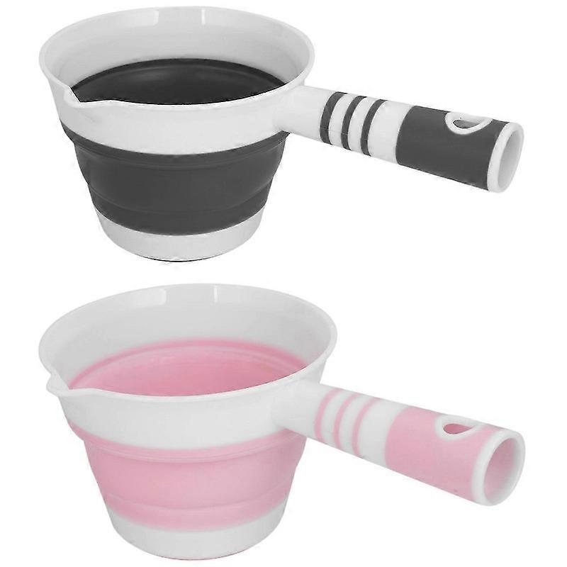 2er-Pack faltbare Wasserschöpfkelle, zusammenklappbare Wasserschöpfkelle, faltbare Badelöffelkelle, platzsparend
