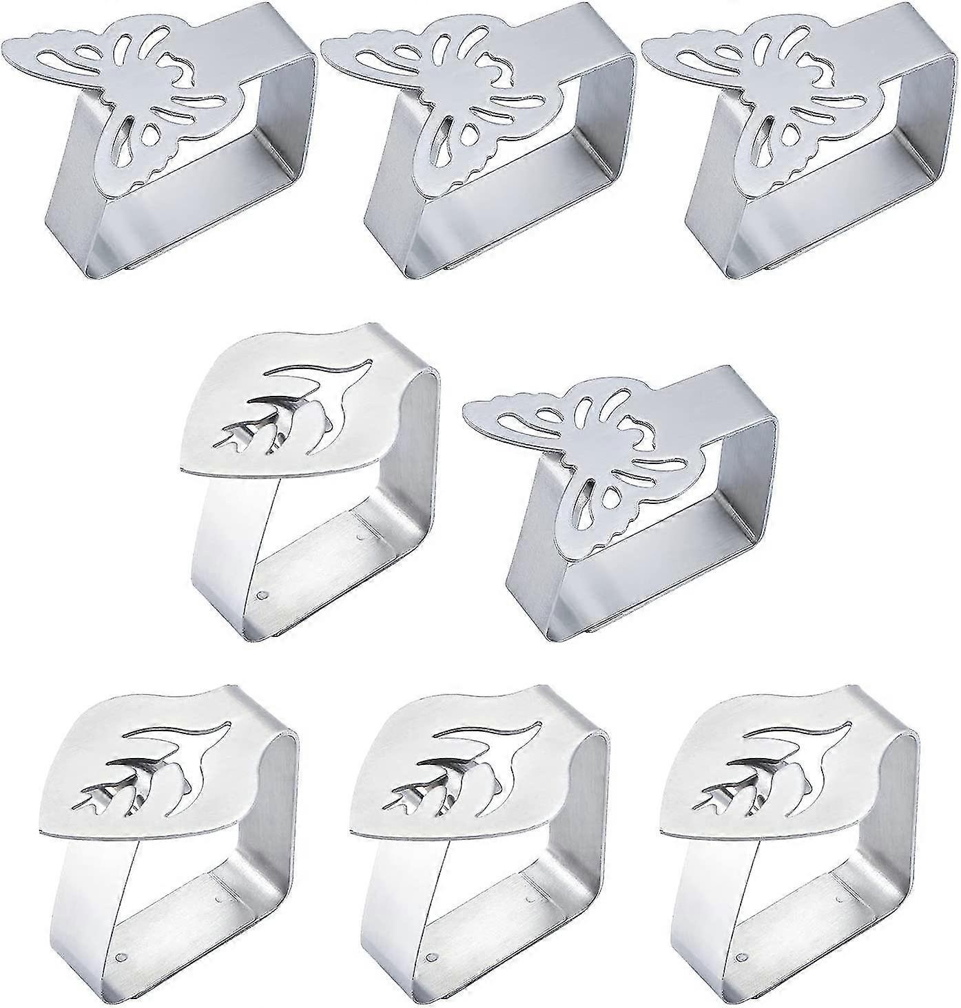 8-piece Stainless Steel Tablecloth Clip, Adjustable