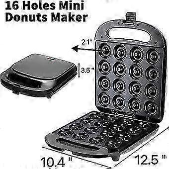 Mini Donut Maker- Donut Maker Machine for Home -16 Small Donut Maker,Electric Non-Stick Surface Makes for kids donut maker, Makes Doughnuts(Black)