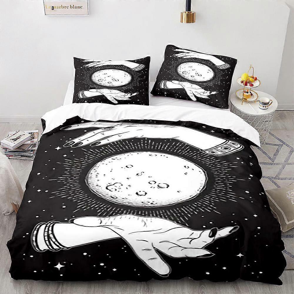 a72 Lençóis Tarot Adivinhação Colcha Conjunto de Capa de Edredom Colcha Decoração de Quarto Conjunto de Cama de 3 Peças (1 Capa de Edredom + 2 Fronhas) Tm72