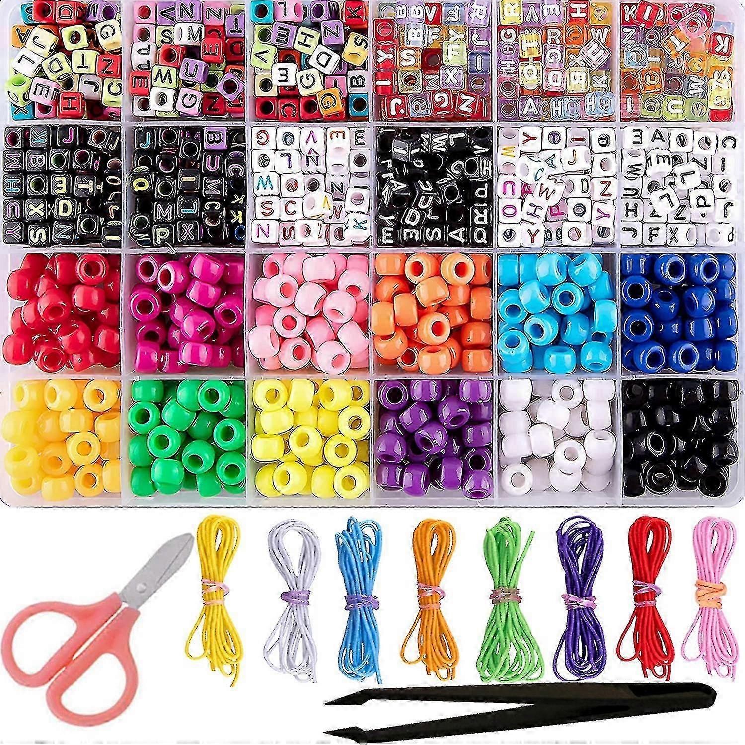 Colourful Beads for Threading - Mixed Coloured Craft Beads