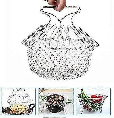 Foldable Stainless Steel Multifunctional Frying Net Kitchen Tool