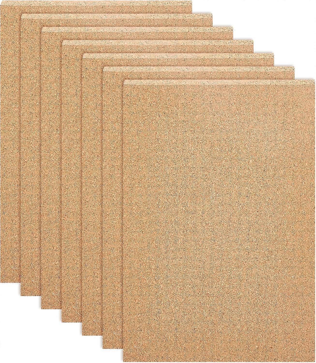 4PCS 11.8x8.26 Inch Cork Sheets Cork Board with Adhesive Back (8.5mm Thick) for Coaster Wall decoration Party and DIY Crafts Supplies