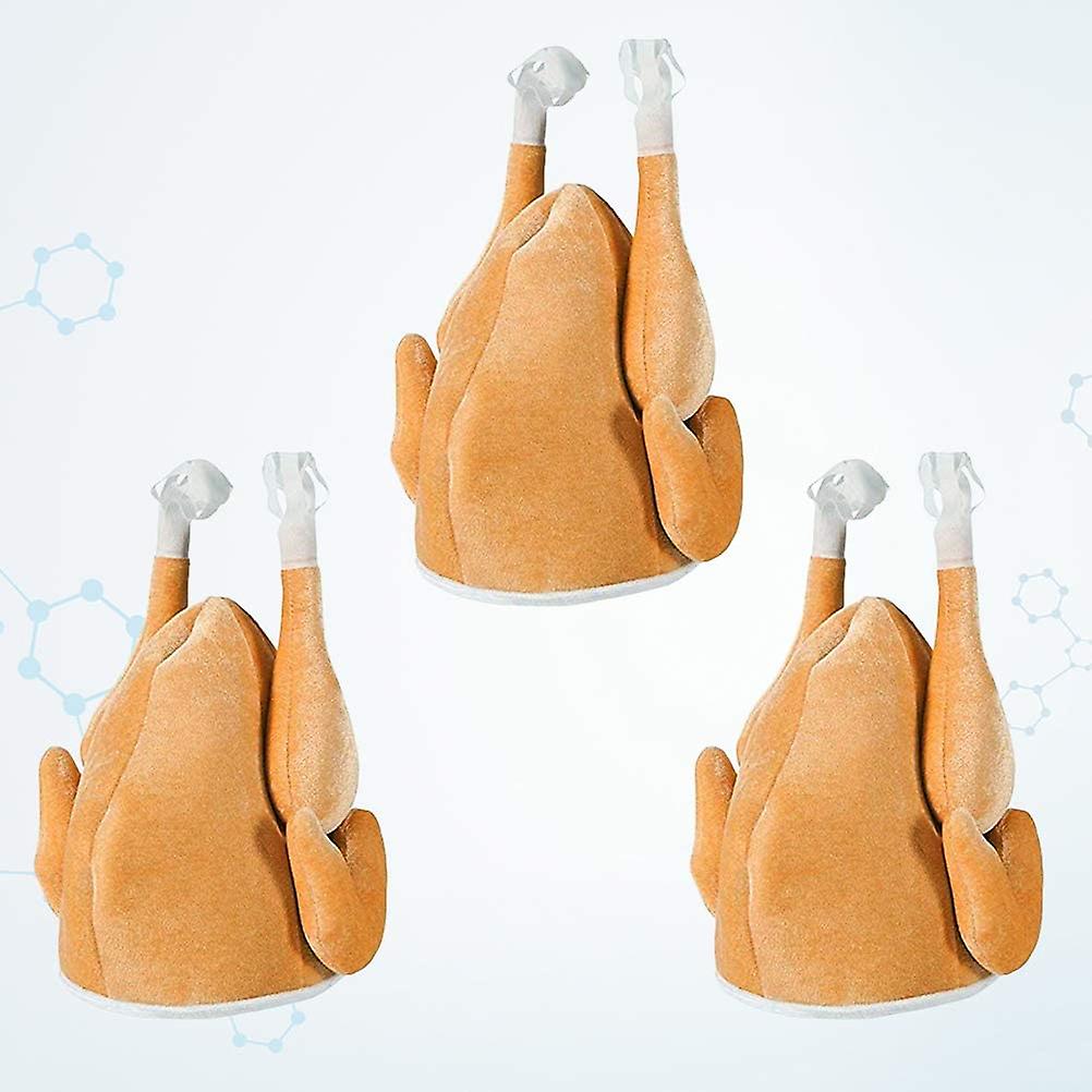 3pcs Turkey Hats Drumsticks Cap Cosplay 