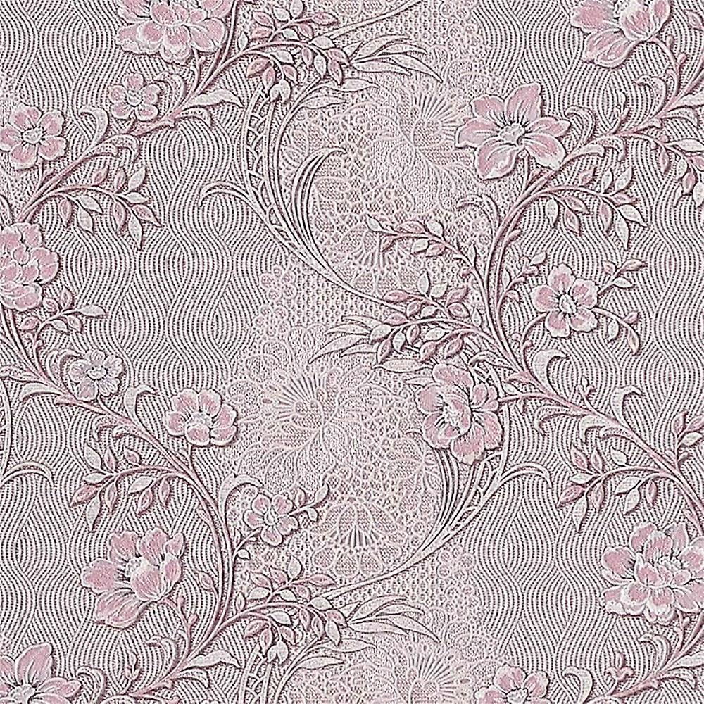 Comfort Textured Blown Vinyl Pink Wallpaper