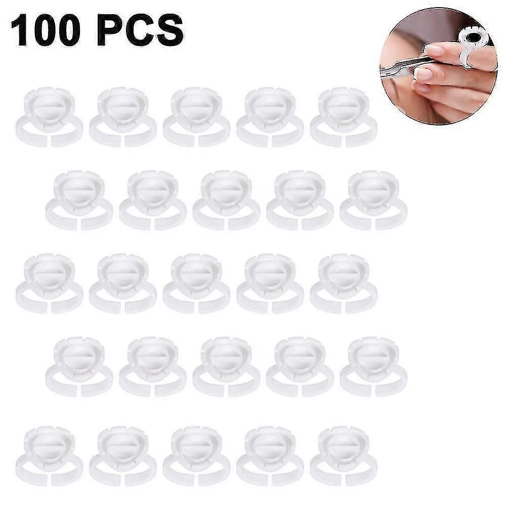 100 Pcs Lash Glue Holder Glue Ring Cups