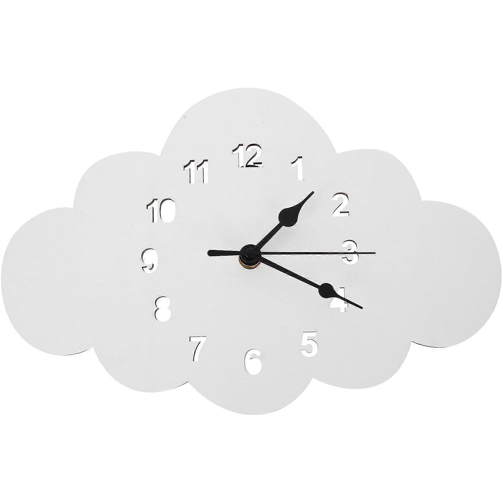 Creative Fashion Wall Clock Modern Cartoon Wall Clock Cloud Shape Silent Wall Clock