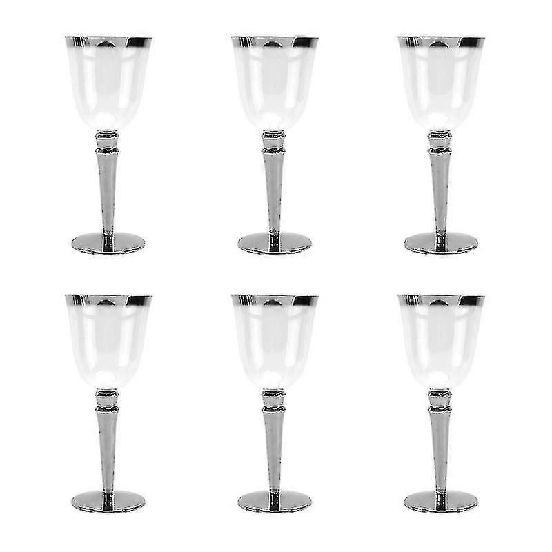 6Pcs Disposable Goblet Set, Party Supplies, Convenient Tableware