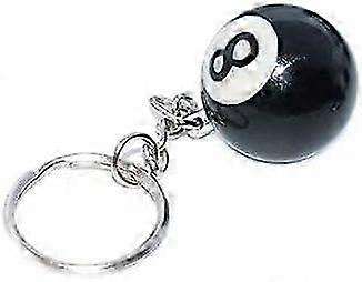 Creative Number Eight Billiard Key Chain Pendant Car Key RingBlack