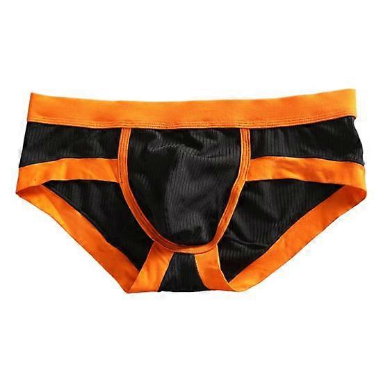 Inside Wearing Super Soft Trendy Close Fit Contrast Color Sweat Absorption Underpants Panties Men