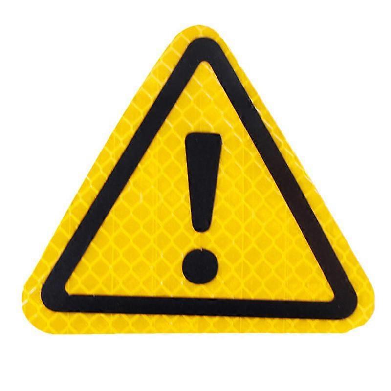 Triangle Exclamation Mark Reflective Warning Sign Car Sticker Night Driving Safe