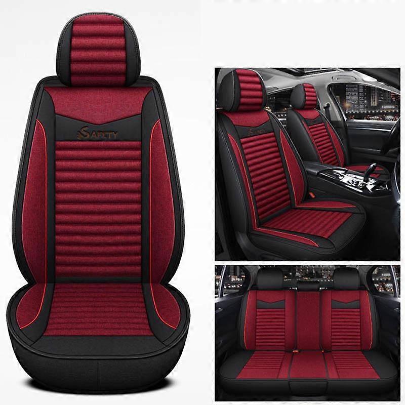 Five-seat Fully Surrounded Car Seat Cushion Four Seasons Universal Linen Fabric Seat Cover Special Seat Cushion Seat Cover