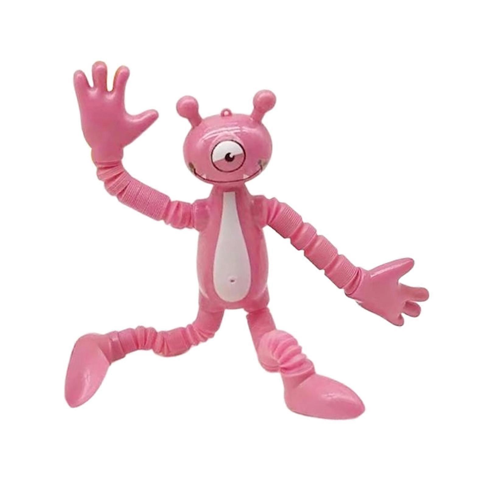 LED Glowing Telescopic Suction Cup Monsters Toy Cartoon Puzzle Suction Cup Parent-child Interactive Decompression Toy