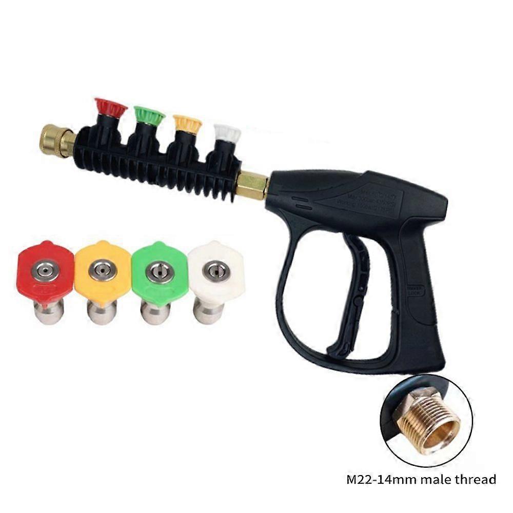 Pressure Washer Gun, Handheld Power Washer Gun with 4~Color Nozzles, M22 14mm Fitting MK3890