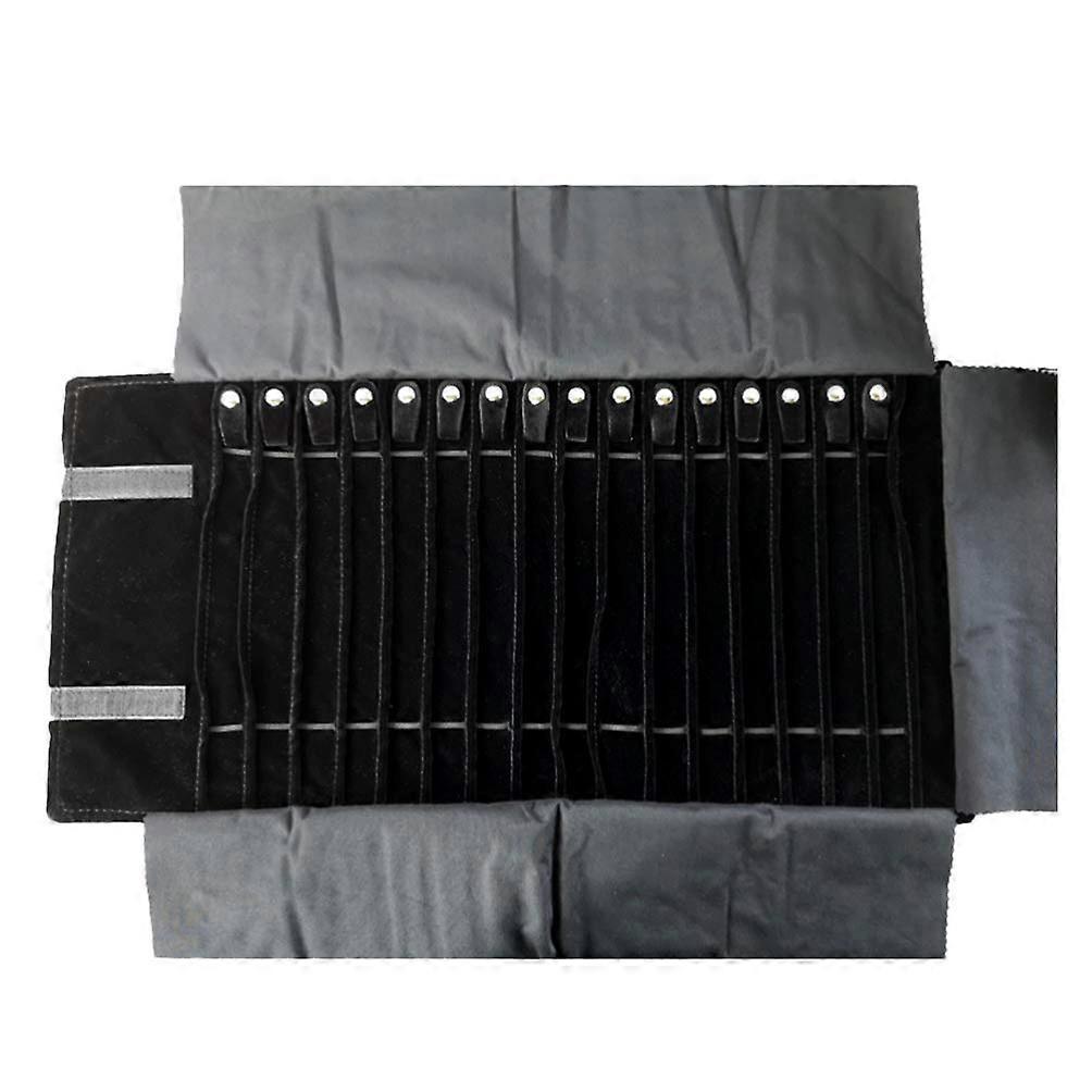 Travel Jewelry Roll Storage Box for Necklaces and Rings, Portable Fabric Organizer with Multiple Compartments