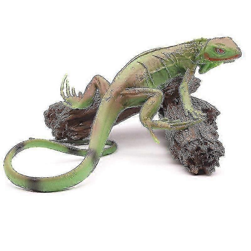 Solid Simulation Green Iguana Model Lizard Animal Ornaments Home Decoration Crafts