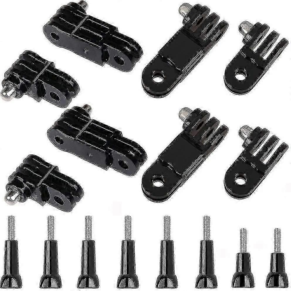 3-way Adjustable Swivel Arm Mount For Gopro Swivel Arm Extension Tripod Adapter With 8 Thumb Screws For Gopro Camera Sports Camera, Black 16 Pieces -