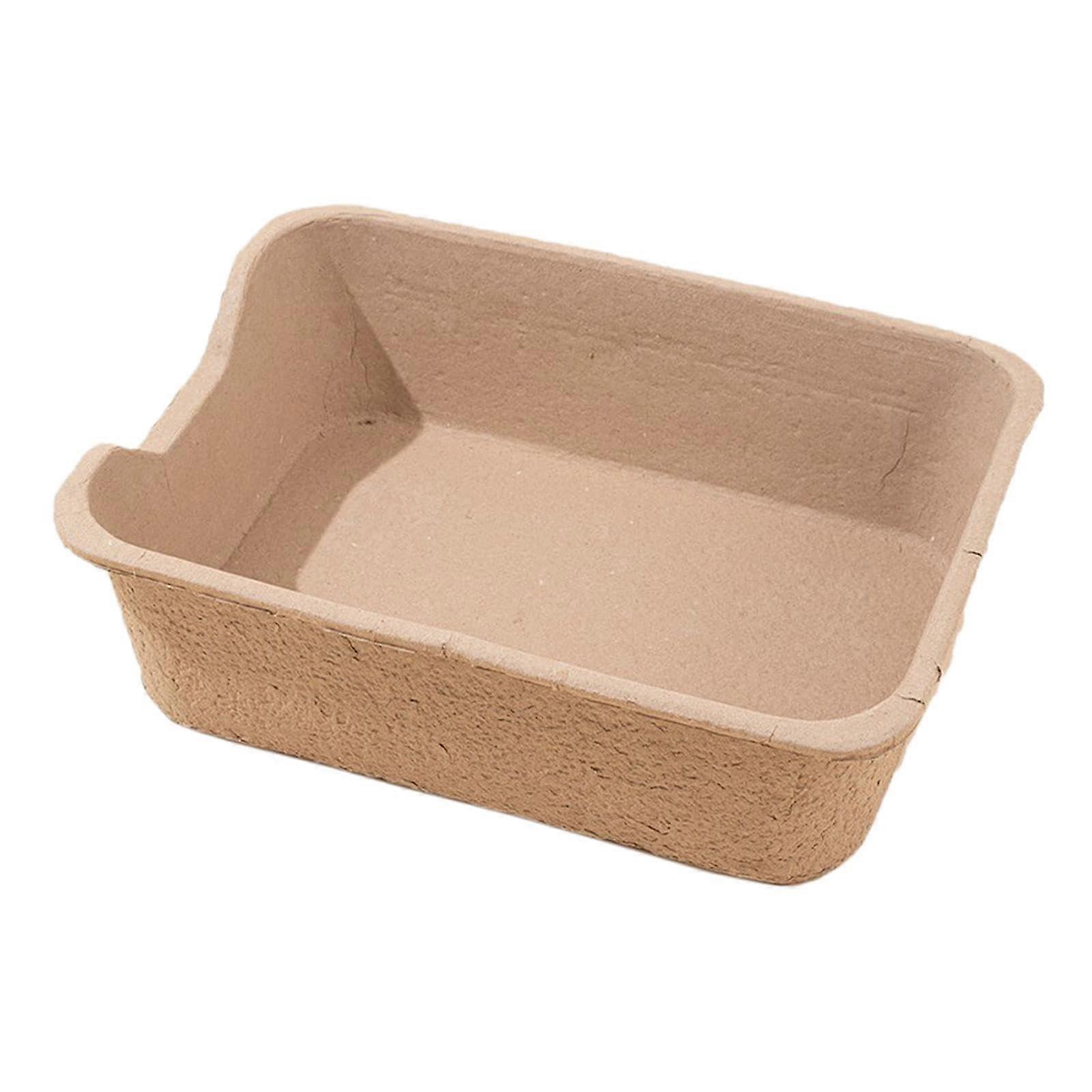 Disposable Cat Litter Box Open Design Half-Closed High-Sided Deep Toilet Pan for Small Medium Large Cats, Size S