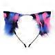 Plush Headband Cat Ears Cosplay Accessories for Comic Con, Soft Material, Adjustable Size, Black and Pink Options
