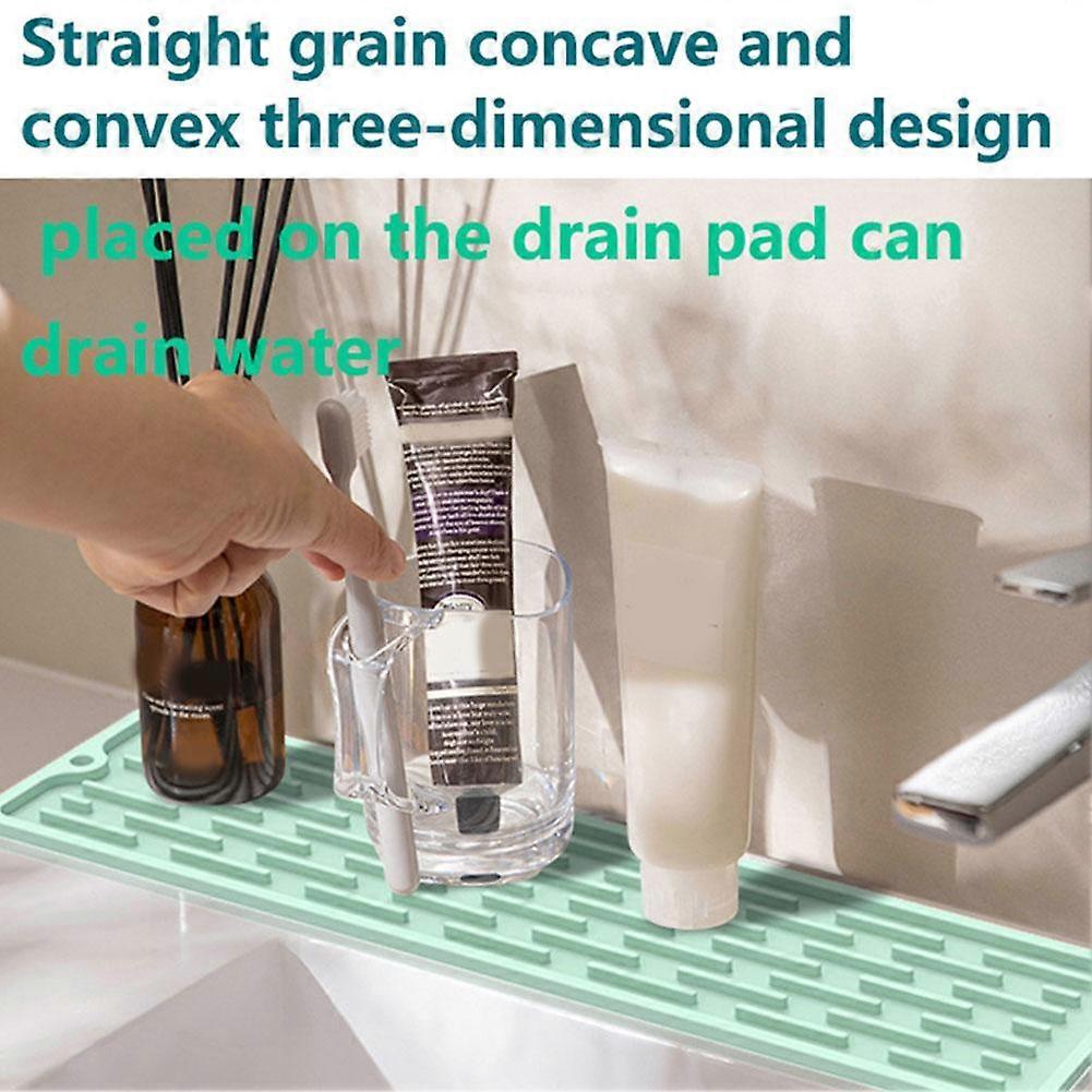 Silicone Dish Drying Mat Anti Slip Sink Tray Countertop Mat Organizer Kitchenwa
