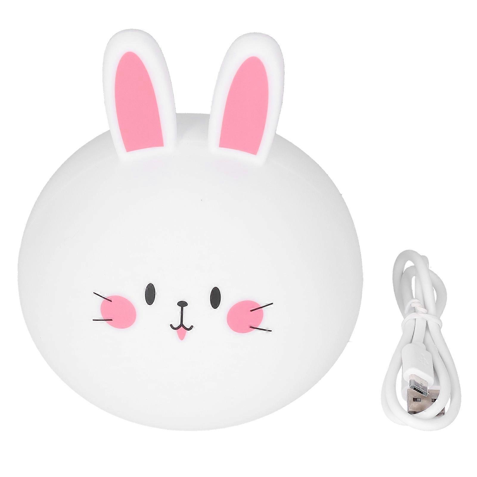 LED Night Light Bunny USB Charging Night Lamp With Touch Control And 7-Color Options