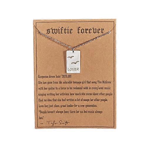 חדש נירוסטה מרובע תליון שרשרת לגברים נשים מינימליסטי תכשיטים זכר נקבה שחף מכתב מאהב שרשראות קולרים