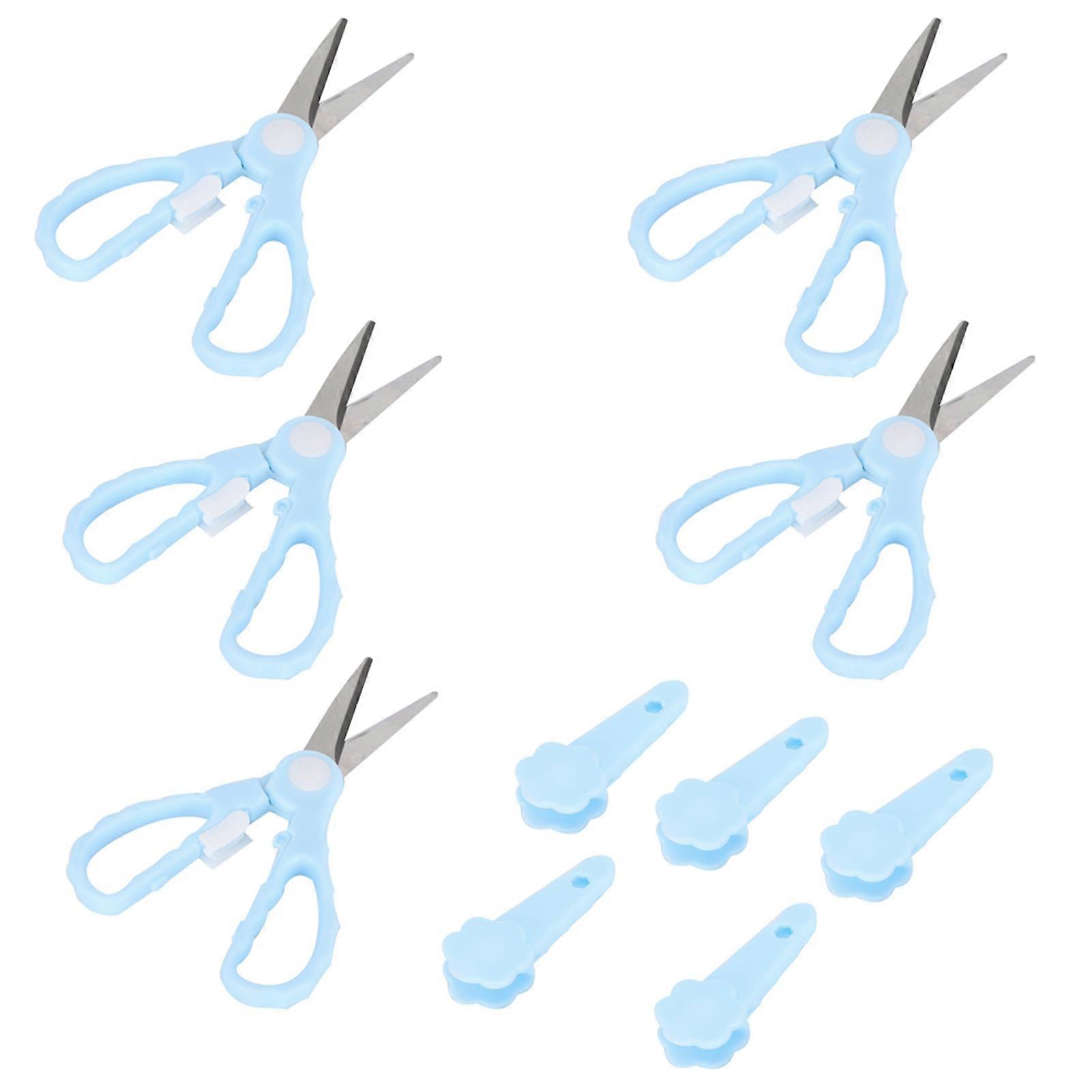 5PCs Scissor Portable Scissors Safety Sewing Tool ABS Engineering Plastic Handle