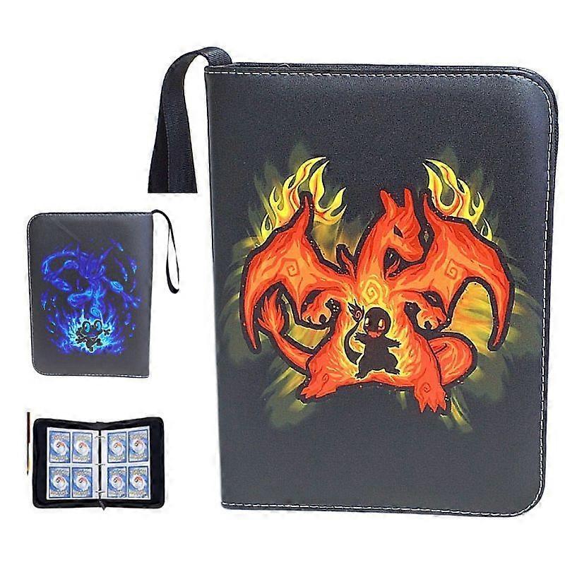 بطاقات الموثق 4 جيوب ، 400 جيوب بطاقة التداول الموثق ، مجلد بطاقة مناسب لجمع بطاقات الألعاب والبطاقات الرياضية