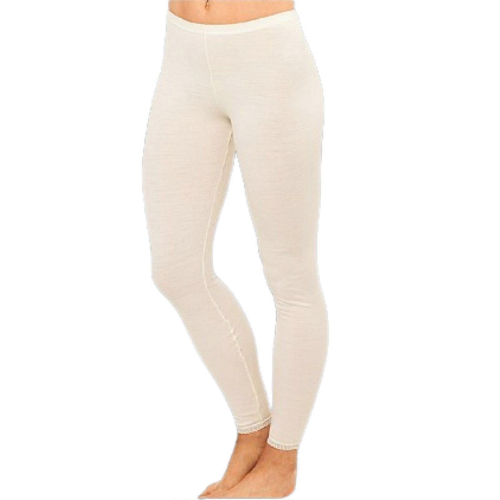 Ladies Merino Wool Blend Long John Janes Thermal Pants Underwear