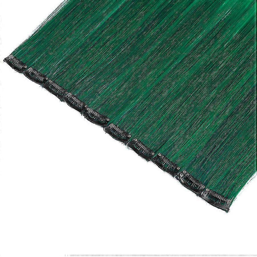 10PCS مقطع ملون في الشعر التمديدات مستقيم قوس قزح هيربيس حزب يسلط الضوء على