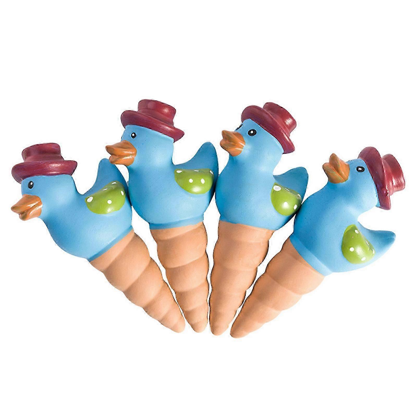 4Pcs Plant Waterer Self Automatic Watering Spikes Devices with Slow Release Garden Automatic Tool Cute Duck