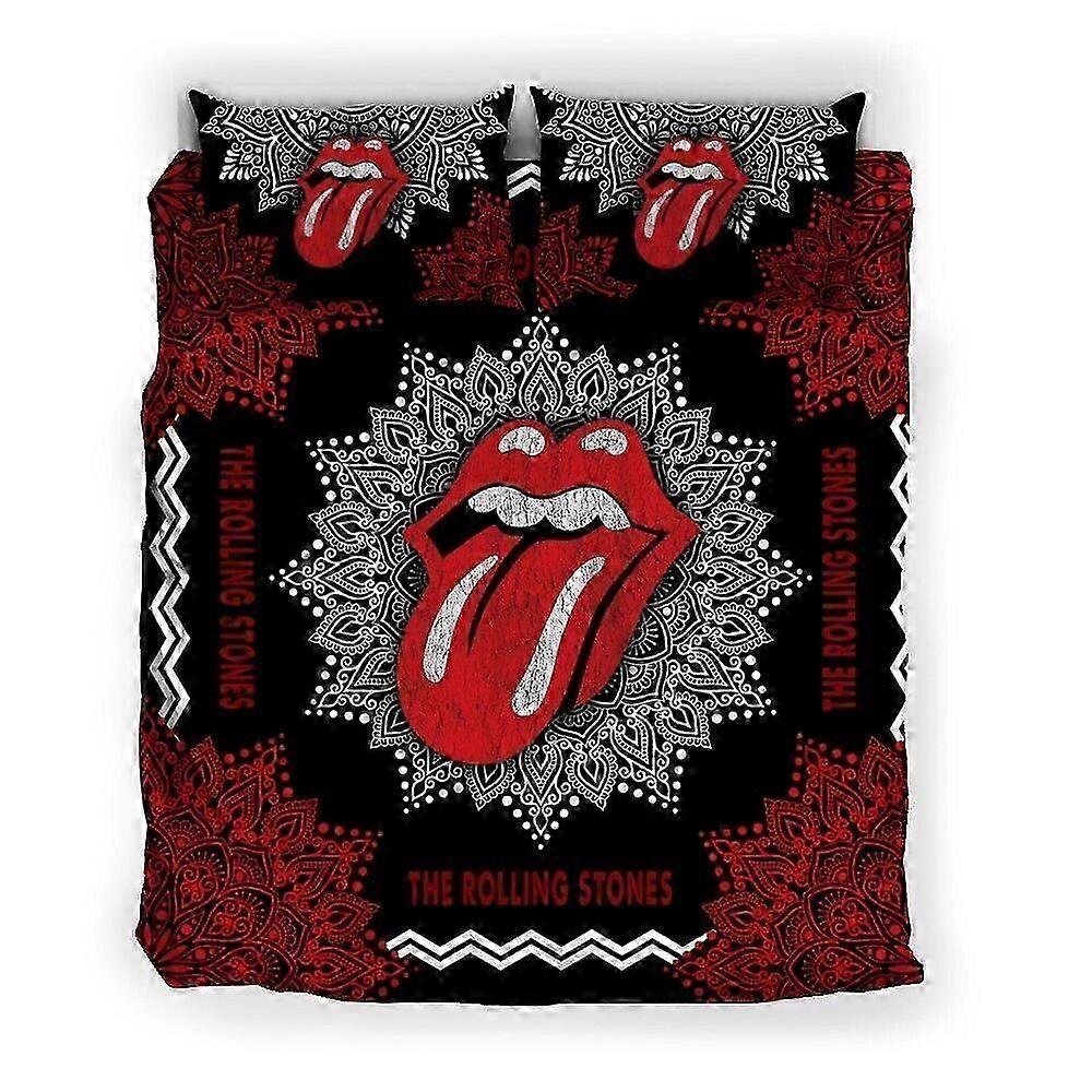 2025 v857 Lakan Rolling Stones-Sängkläder Gåva 3-delat sängkläder set (1 påslakan + 2 kudde shams) y857