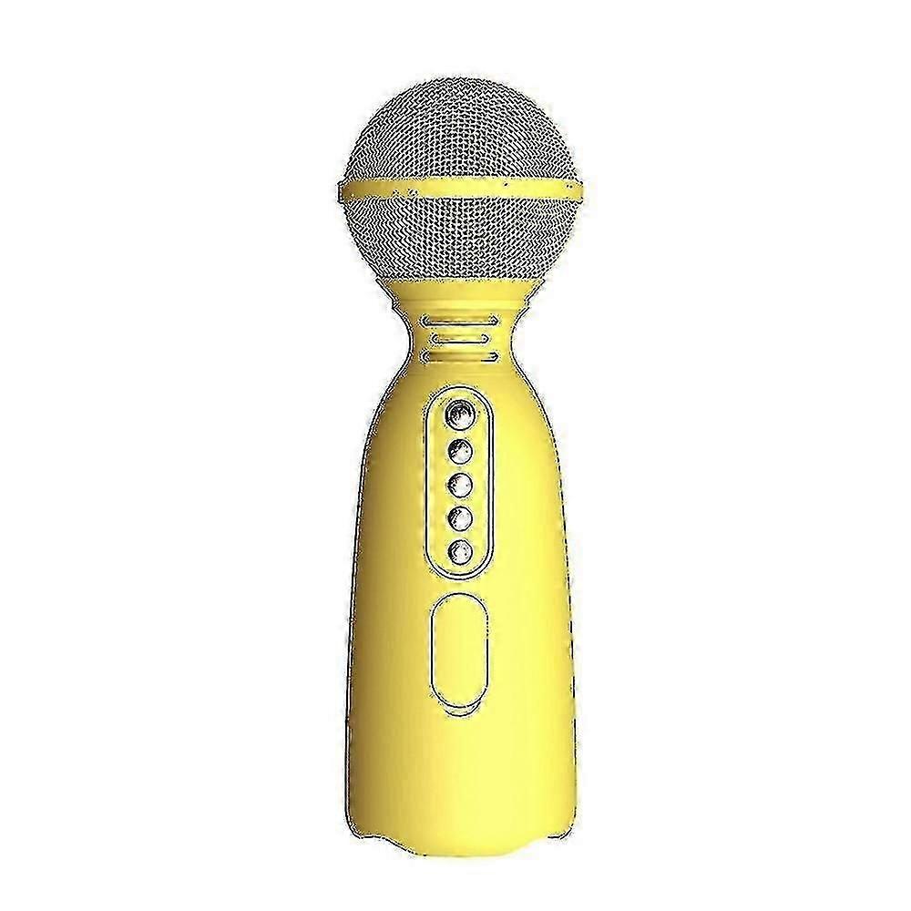 Microphone Child Hand Held Microphone Compatible With Mobile Phone Karaoke Yellow