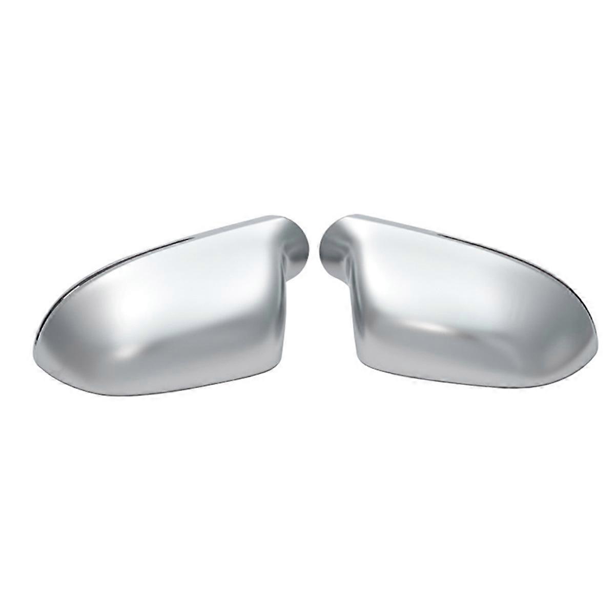 Tapas de espejo retrovisor para coche, cubierta de espejo cromada mate para