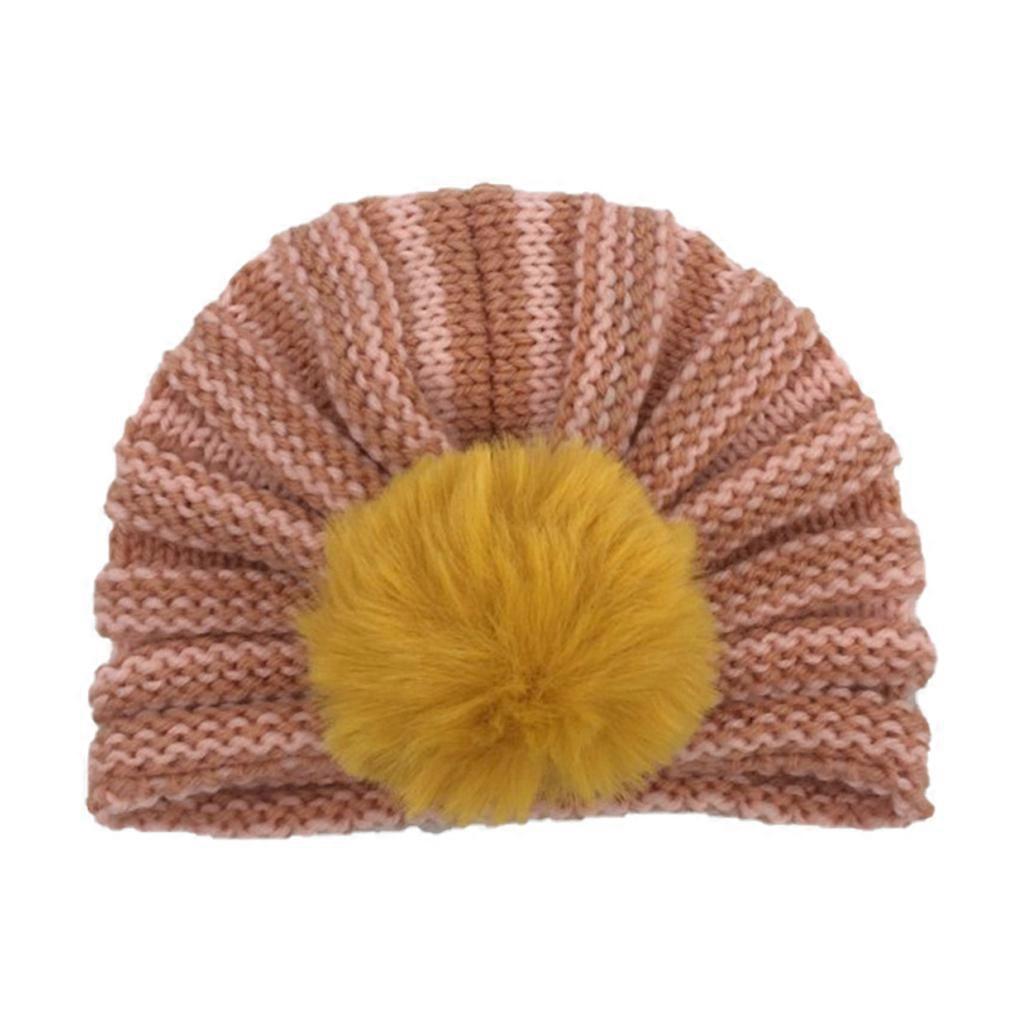 Γλυκό Pompom Μάλλινο καπέλο Καπέλο Beanie Ριγέ πλεκτό καπέλο All-match Baby Hat δώρο για το Halloween Χριστούγεννα Ημέρα των Ευχαριστιών Πρωτοχρονιά 9