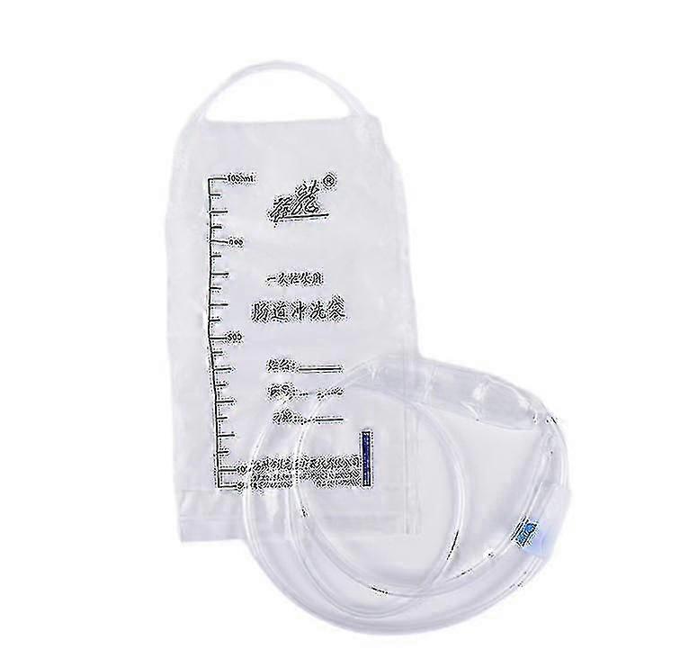 كيس حقنة شرجية للاستخدام مرة واحدة سعة 1000 مل، طقم تنظيف القولون بالدش المهبلي، مستلزمات طبية - zzy