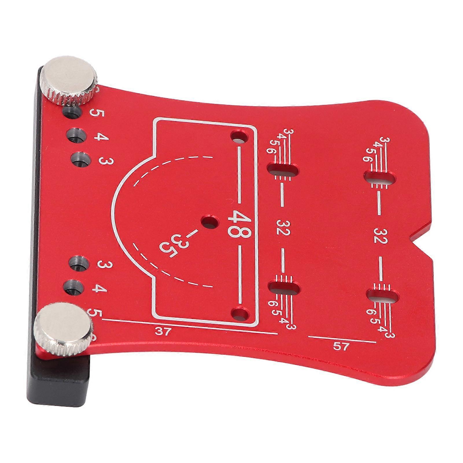 35mm Red Hinge Punch Locator Drill Jig 4-Hole Adjustable Guide