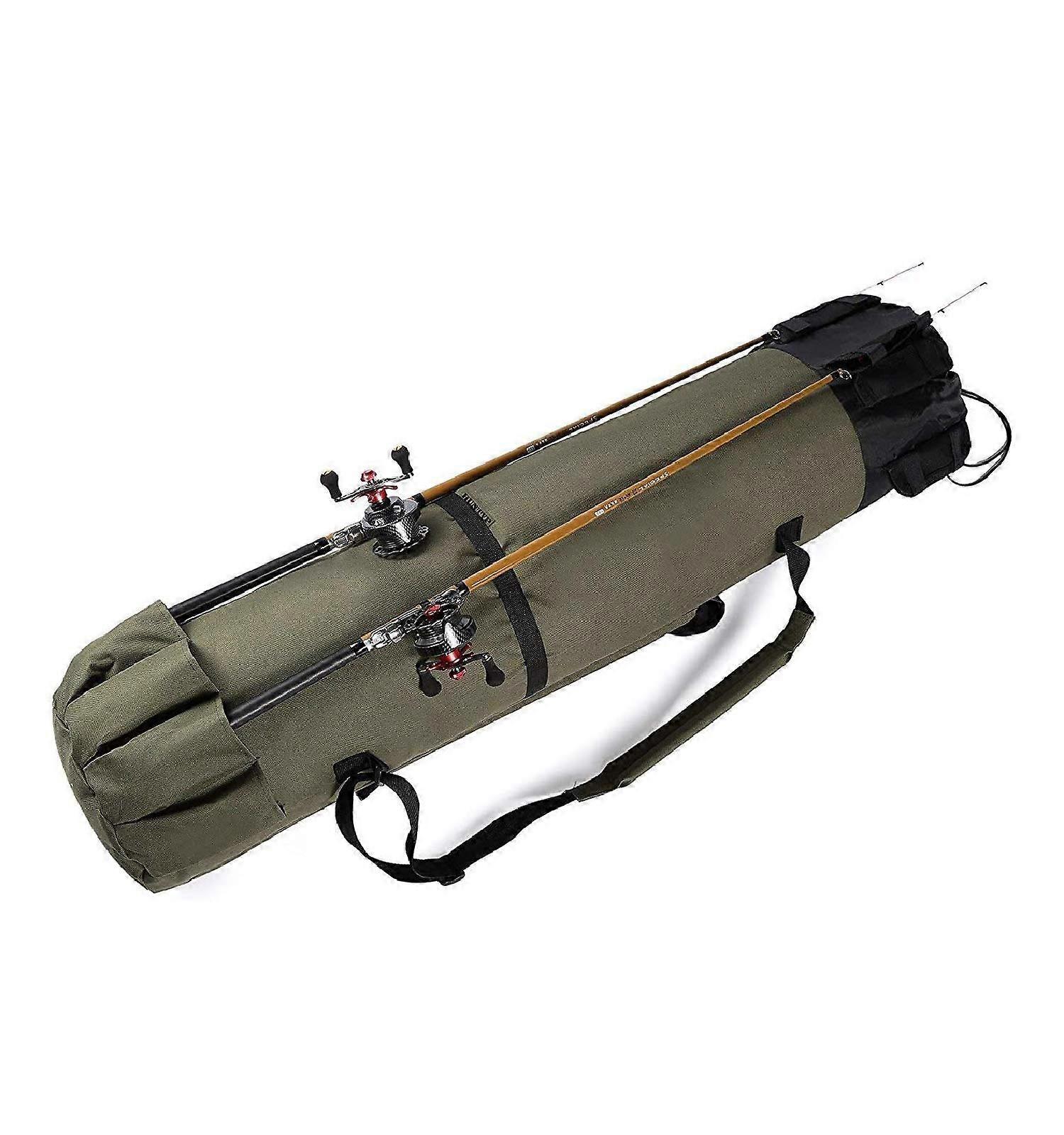 Fishing Rod Case Organizer for Fishing Gear Storage 48.5" x 13.5" Waterproof Design with Adjustable Compartments