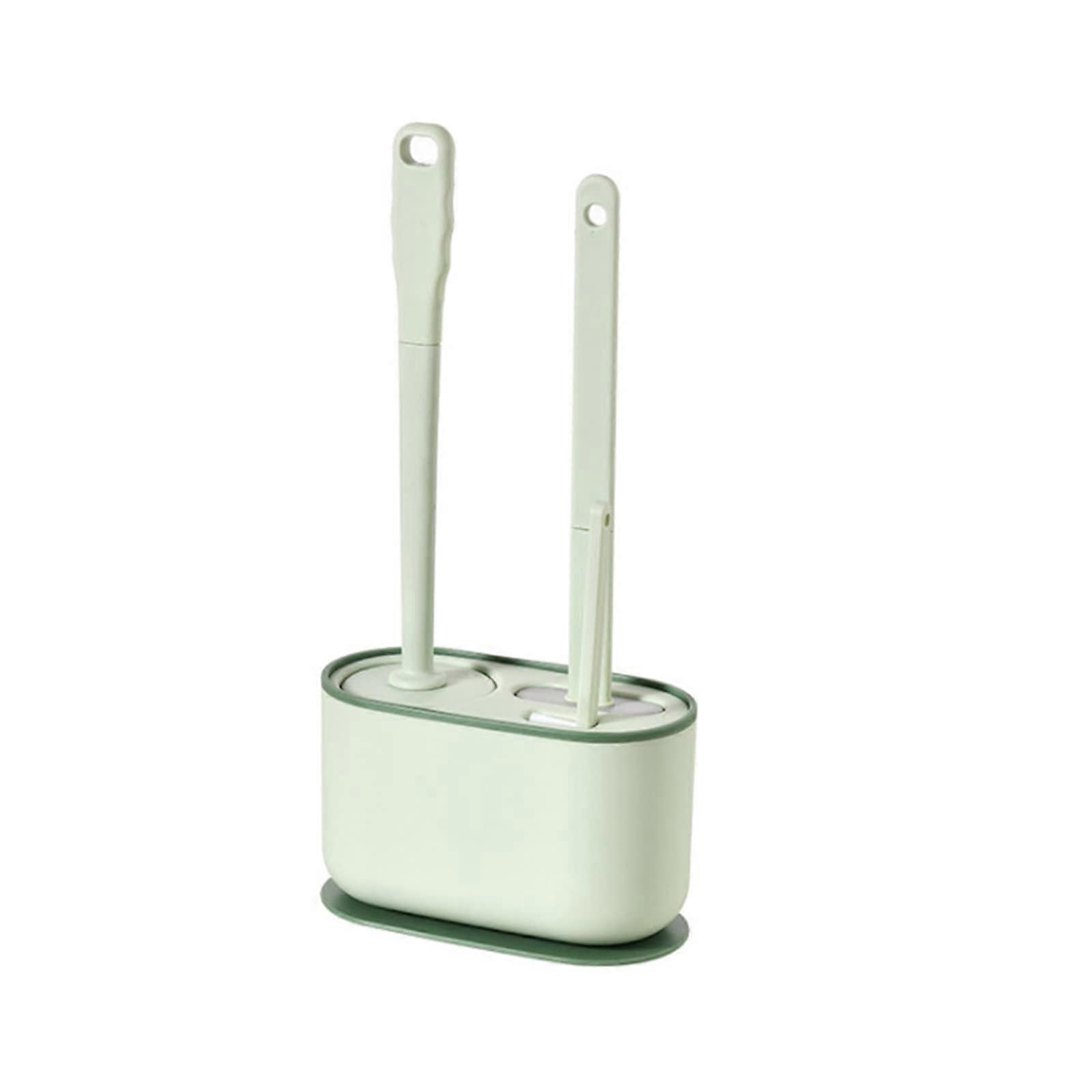 Toilet Brush and Holder Set, Compact Size with Flexible Design and Ventilation Slots for Easy Storage and Organization