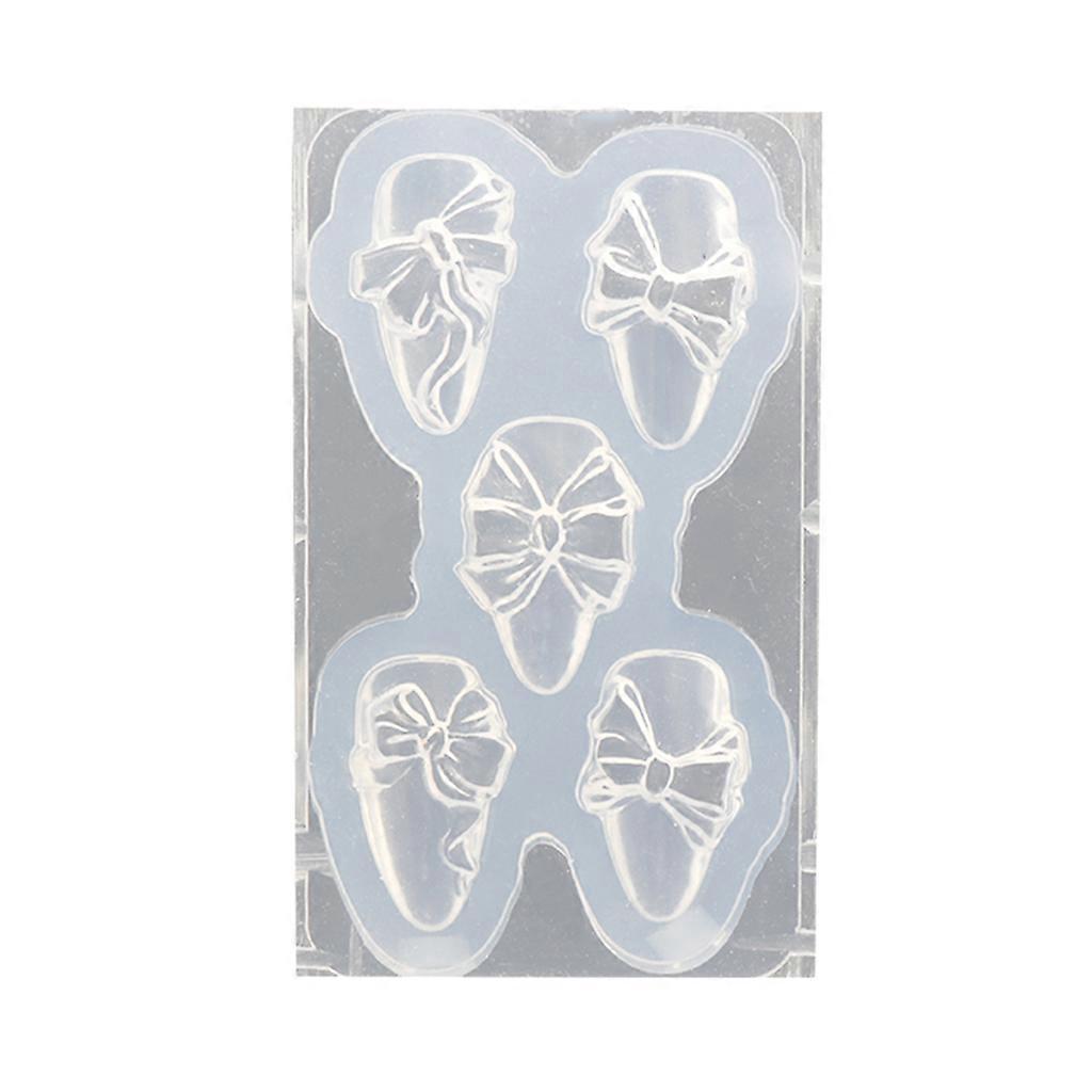 Crystal Epoxy Resin Mold Nail Art Decorations Templates 3D Mini Bowknot Mould Sculpture Stamping Plate Nails Stencils