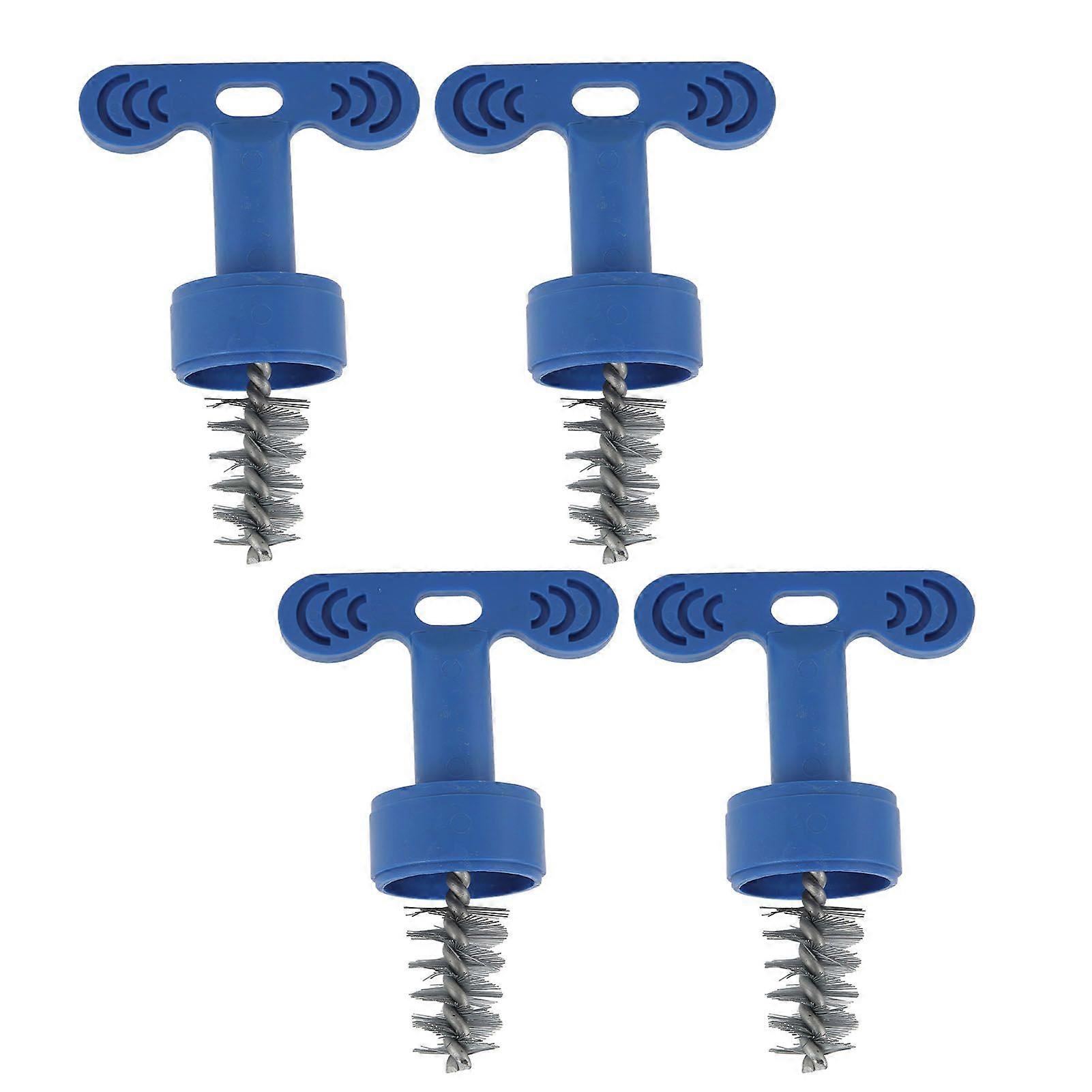 4Pcs Car Battery Brush Battery Protection T Handle Cleaner Dust And Rust Removing Cleaning Hand Tool