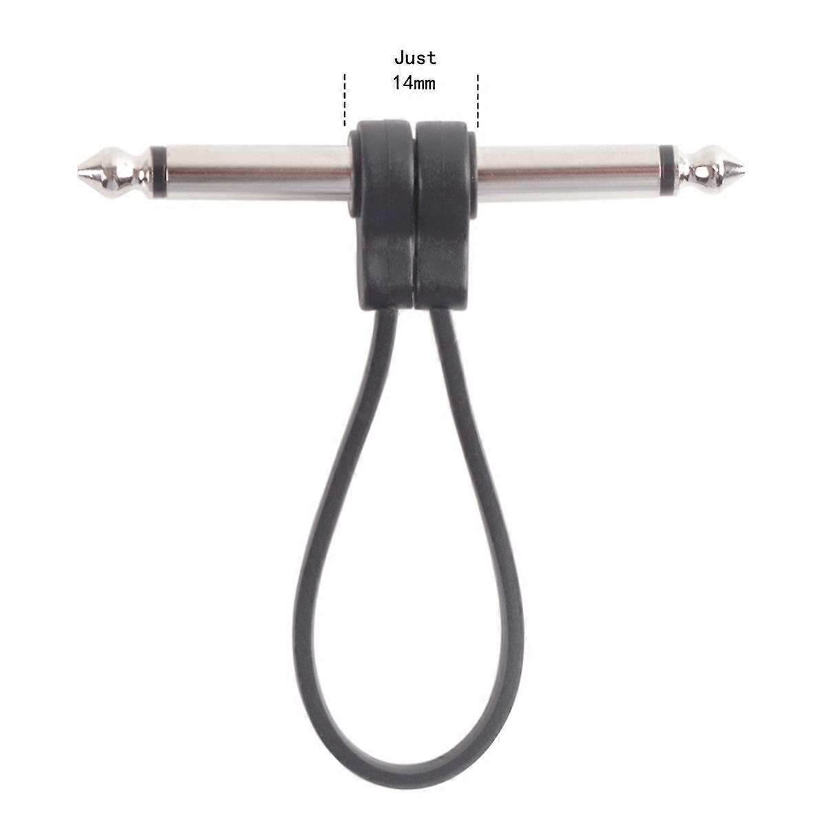 6 Packs 16cm Guitar Effect Pedal Flat Patch Cables Black