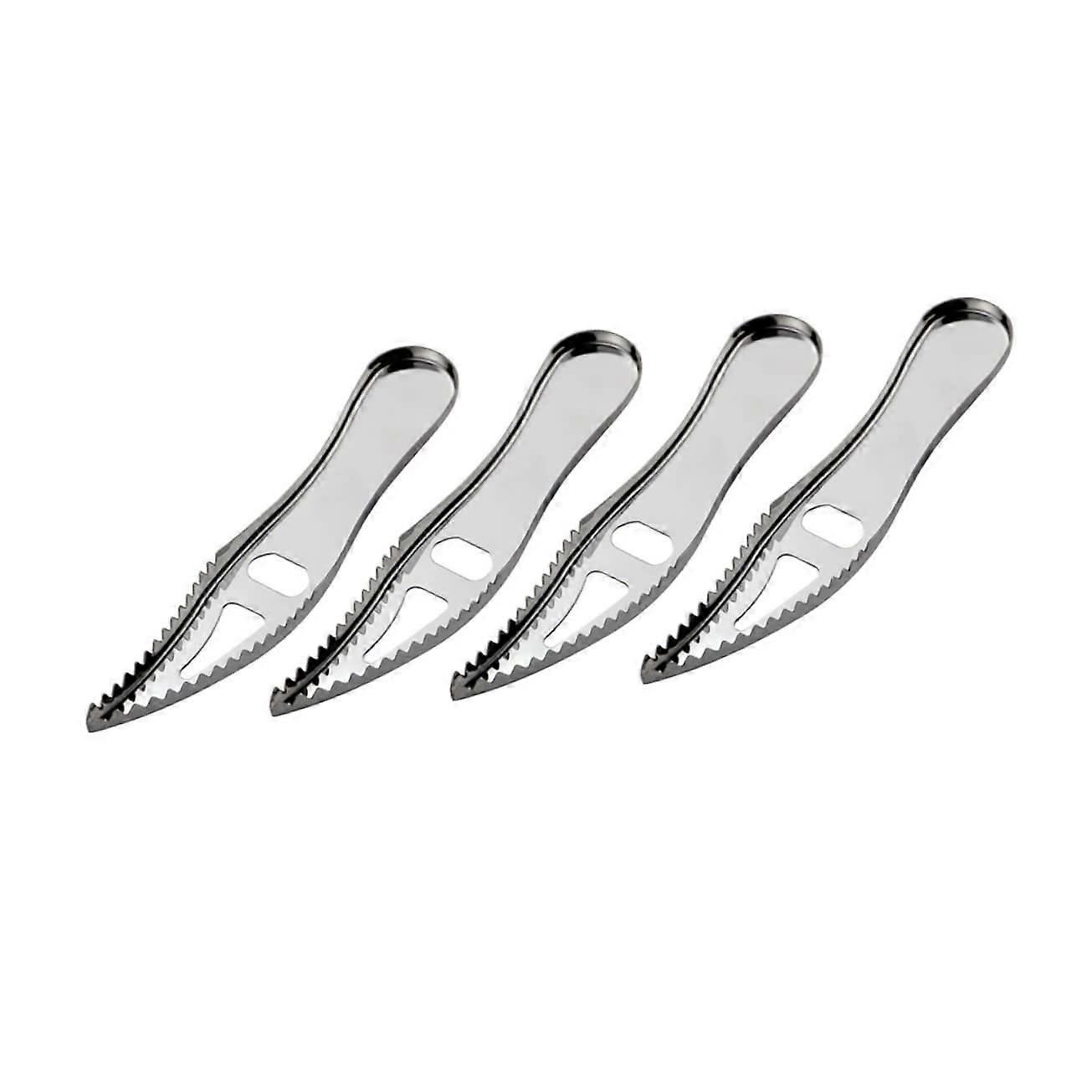 4Pcs Fish Scale Scraper and Bottle Opener Seafood Scale Remover Tool for Easy Fish Cleaning and Descaling