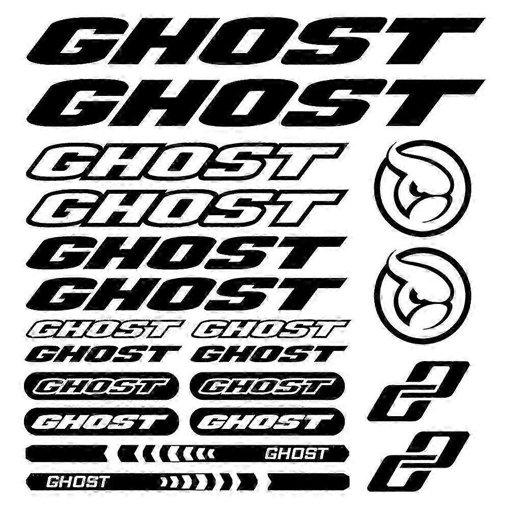 ملصقات سيارة إبداعية لإطار دراجة GHOST للطرق والدراجات الجبلية وحامل الدراجات BMX وملصق من الفينيل وإكسسوارات ديكورية، 36 سم