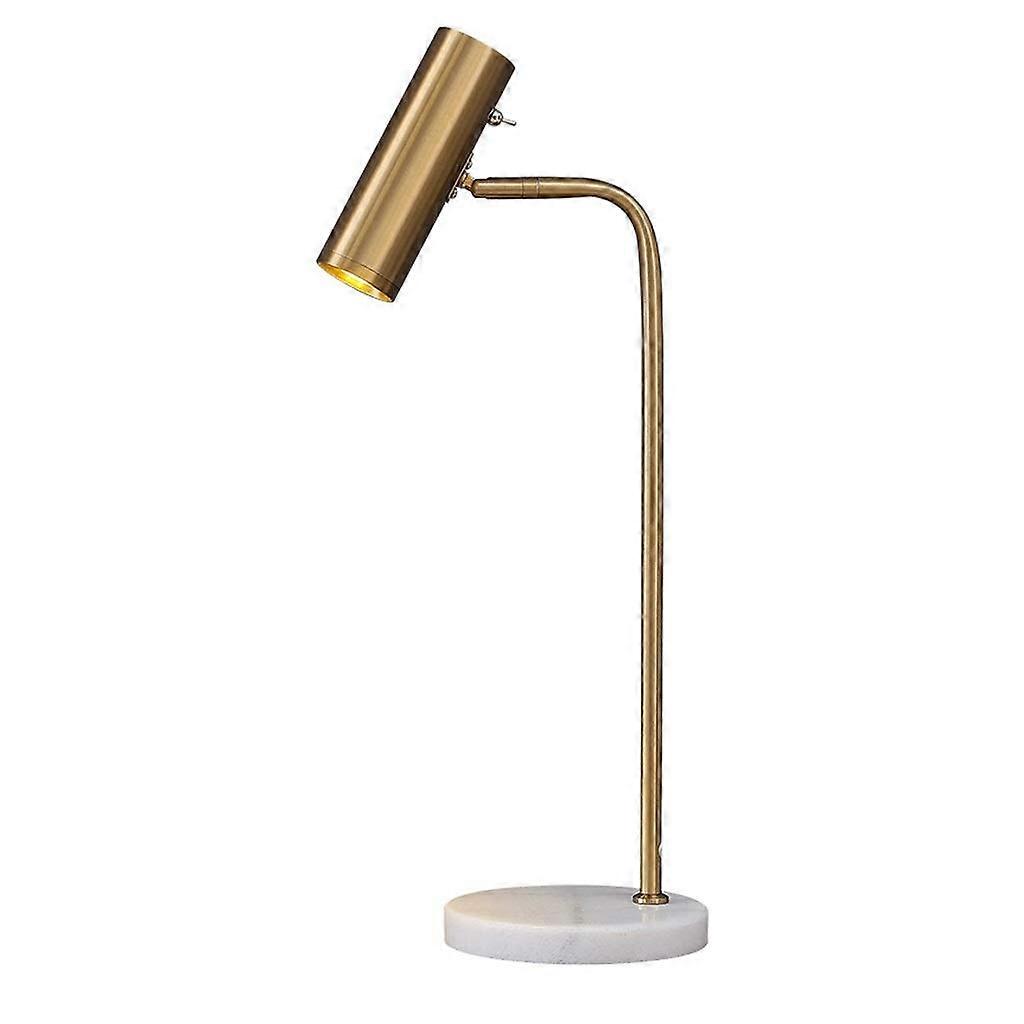 LED Table Lamp, 23ft Height, Brass Metal Modern Simple Reading Table Lamp with Marble Base Study Lamp Living Room Bedroom Bedside Lamp