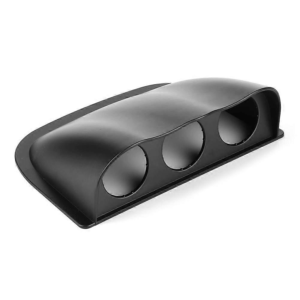 Triple Dash Pod,ABS 2in Triple Dash Gauge Pod 3 Hole Dashboard Meter Mount Bracket Universal Auto Accessory (Black)
