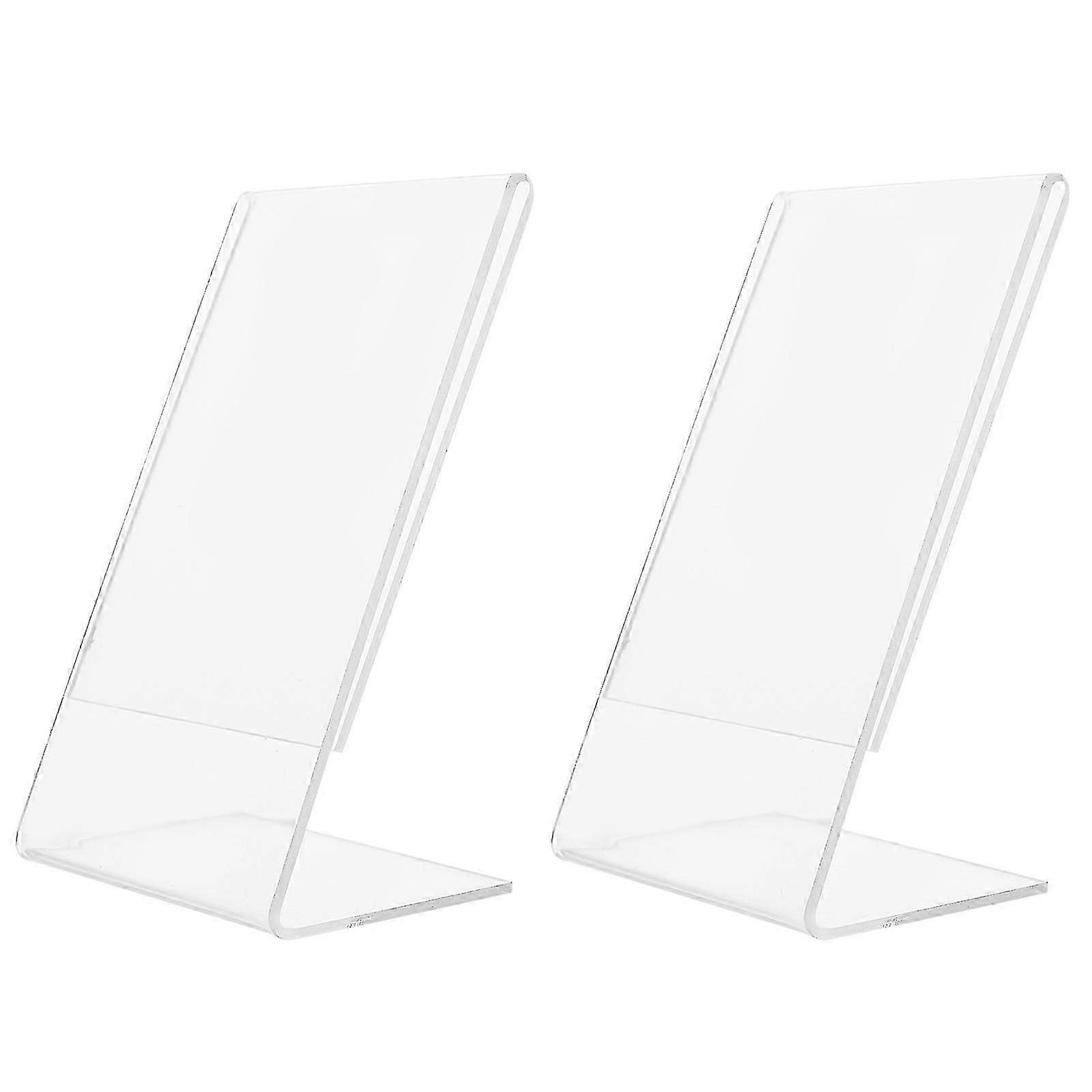 2 Pcs Acrylic Certificate Frame 3 Inch Tablet Holder Photo Display Stand