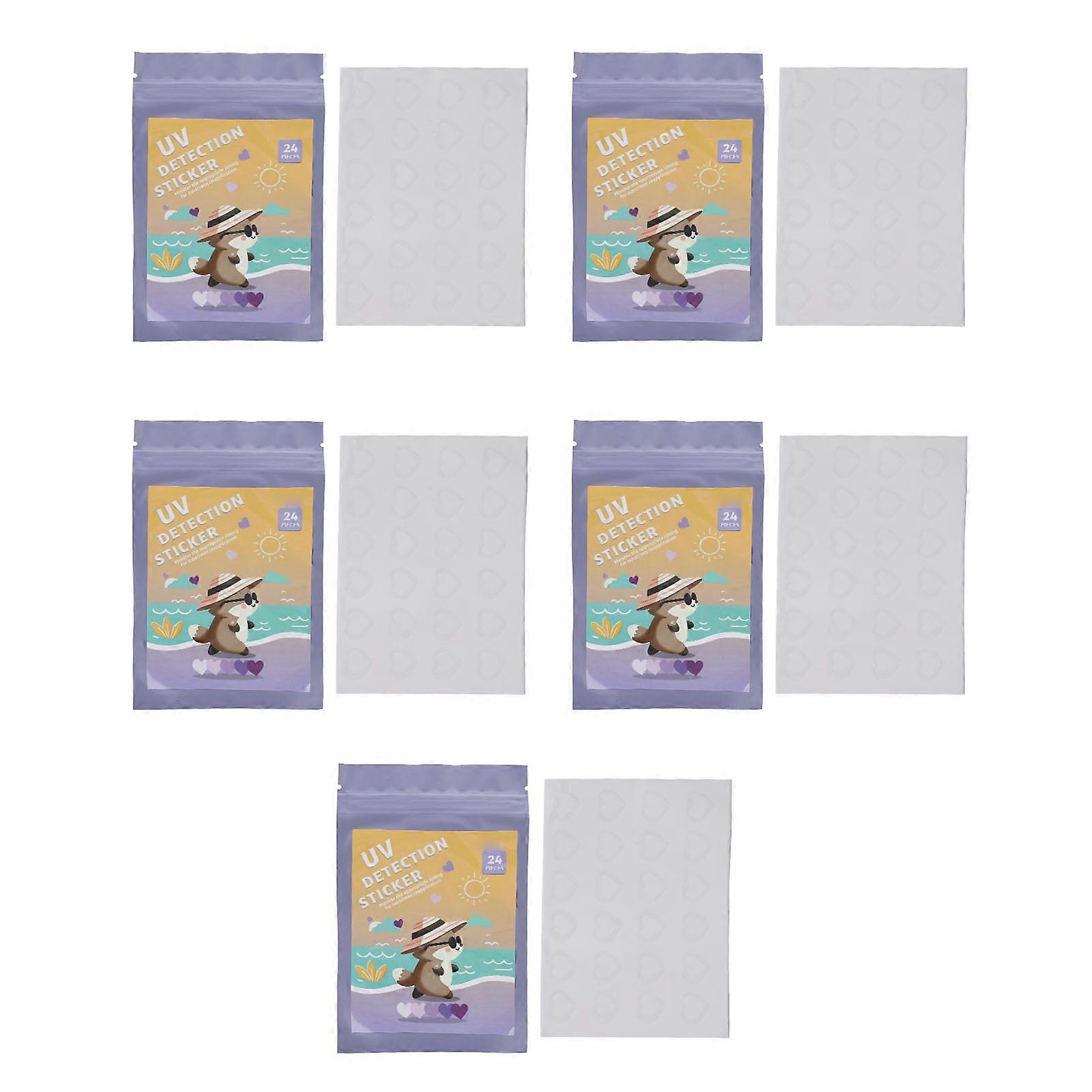 120 Count UV Detection Stickers Reapply Sunscreen UV Sunscreen Patches Reminder for Children
