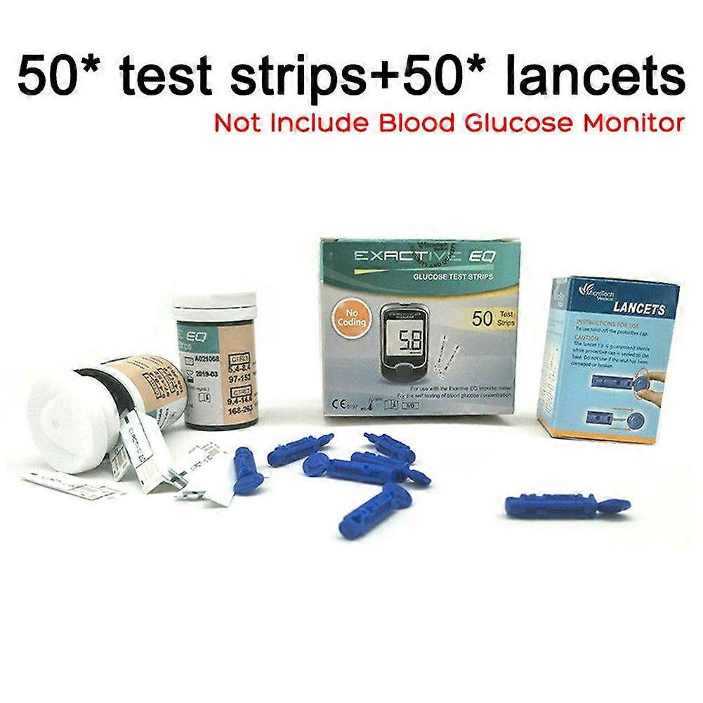 50pc Bloedglucosemeter Diabetes Testing Kit Bloedsuikermeter met Teststrips