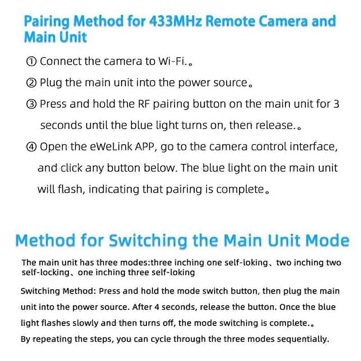 Smart RF Switch 4CH Inching/Self-Locking Controller 433MHZ Remote Controlled Camera Real Time Moni